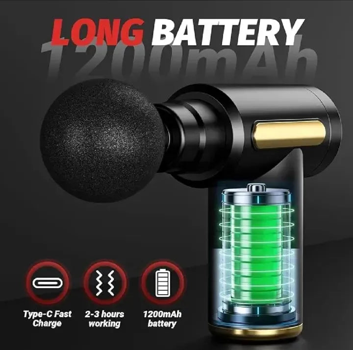 Powerful Deep Tissue Massage Gun – Multiple Attachments & Adjustable Speed - Rechargeable Deep Tissue Massage Gun – Full Body Pain Relief & Muscle Recovery Massager in Pakistan - massager -massager machine