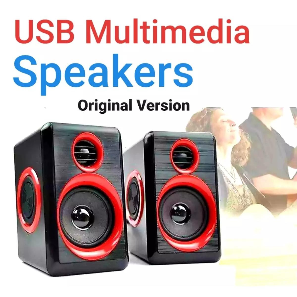 Ft-165 Computer Speakers With Heavy Bass,Subwoofer, Volume Control, 3.5mm Audio, USB Wired Powered Built-in Four Loudspeaker Diaphragm Multimedia Speaker for PC/Laptops/desktop/ Computer - High Quality By Qs