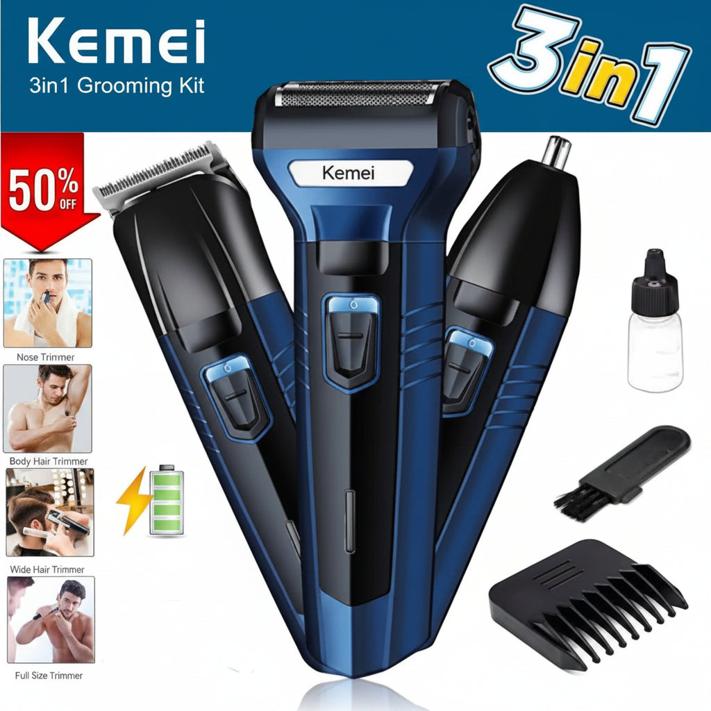 Orignal Shaving Machine 3 In 1 Rechargeable Hair Clipper Shaver beard Styling Trimmer Hair Removal machine for men