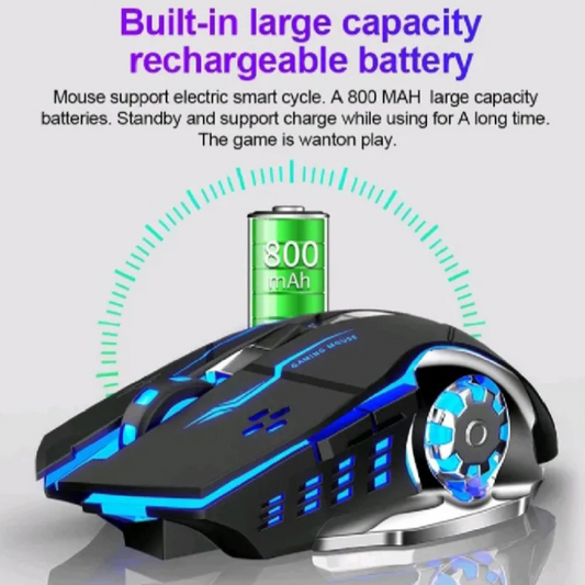 Original H.P WIRELESS GAMING MOUSE 6D 2.4GHZ+BLUETOOH DUAL MODE RGB RECHARGEABLE Mice With Free Mousepad LONG BATTERY TIMING DPI Silent Click