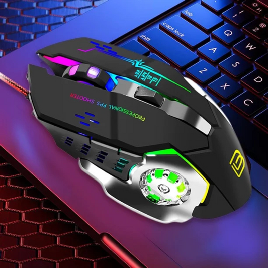 Original H.P WIRELESS GAMING MOUSE 6D 2.4GHZ+BLUETOOH DUAL MODE RGB RECHARGEABLE Mice With Free Mousepad LONG BATTERY TIMING DPI Silent Click