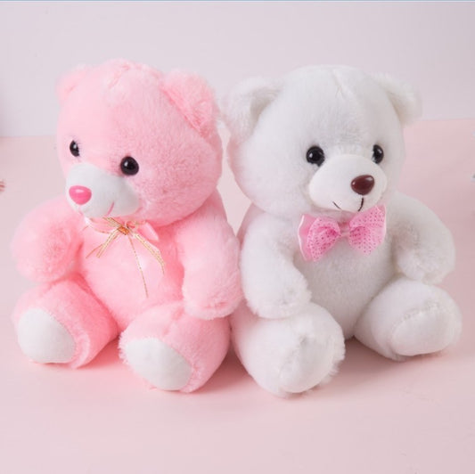 Cute Teddy Bear Stuffed Plush Toy for Girls Gift Soft Blue Pink White Bear Dolls for Valentine Christmas
